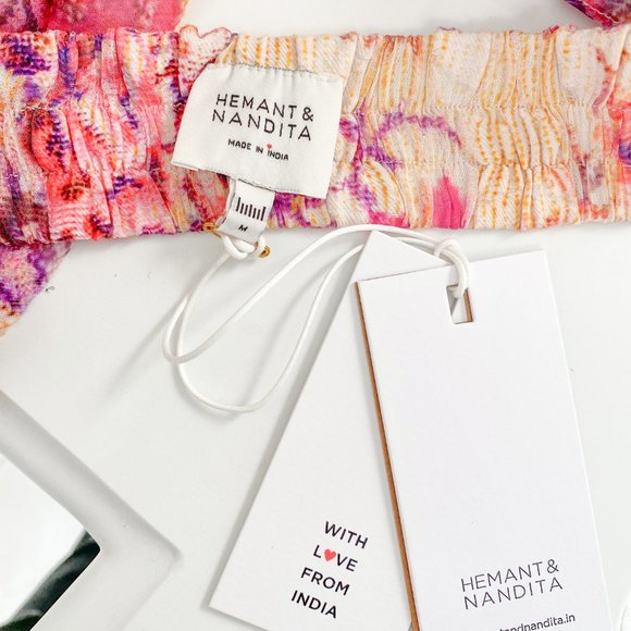 Hemant & Nandita - Leah Romantic Floral Boho Festival Crop Top - Picture 9 of 14